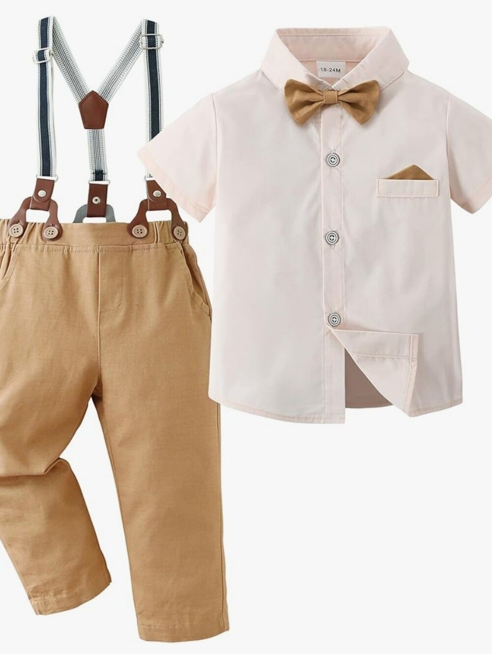 Boy's Suspender Pant/Shirt Set